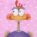 Clucky Chicken (girl) art print