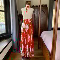 Image 3 of HALSTON 1970s Tropical Jersey 2 Piece Ensemble XS