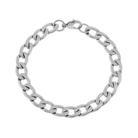 High Quality Stainless Steel Bracelets For Men Blank  Curb Cuban Link Chain Bracelets On The Hand