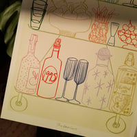 Image 2 of 'The Bar Cart' A3 Art Print