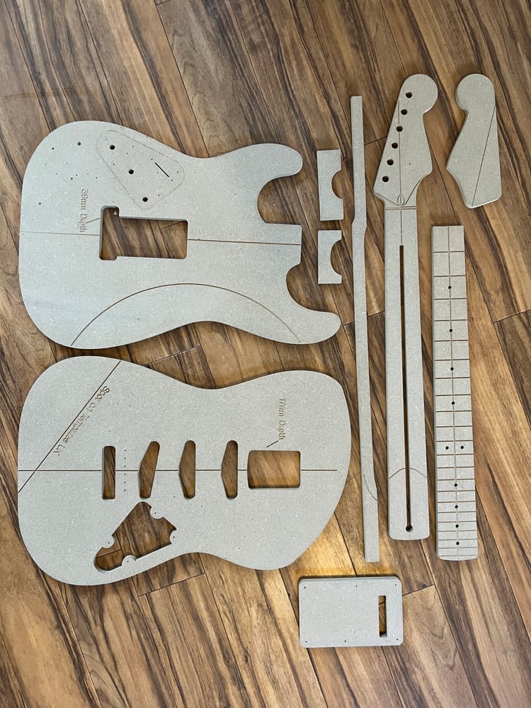 Image of no pickguard Stratocaster build with electronics rear-mounted 
