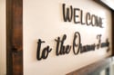 Welcome Wooden Frame with 3D font