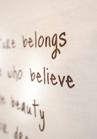 Image 3 of Wooden Frameless with Engraved Phrase