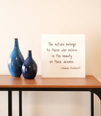 Image 1 of Wooden Frameless with Engraved Phrase