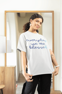 Image 3 of Blessed blue womens T-Shirt