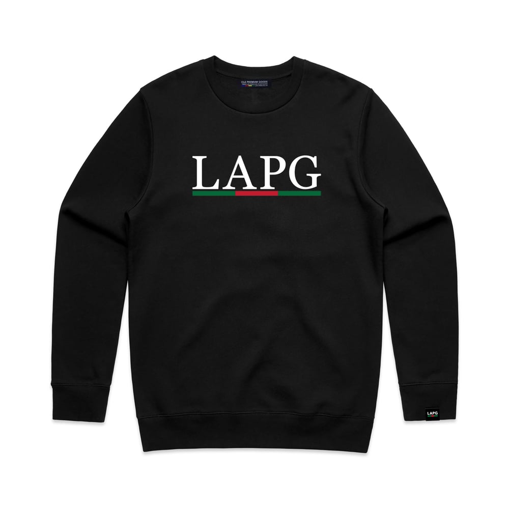 Image of LAPG TWILL APPLIQUE CREWNECK SWEATER