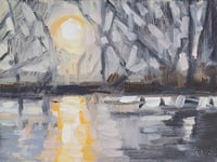 Image 1 of Winter Sunrise (The Pond) - Framed Original