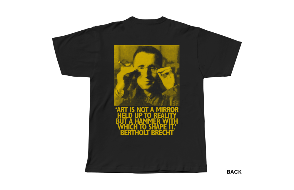 BRECHT T-Shirt, Black/Yellow