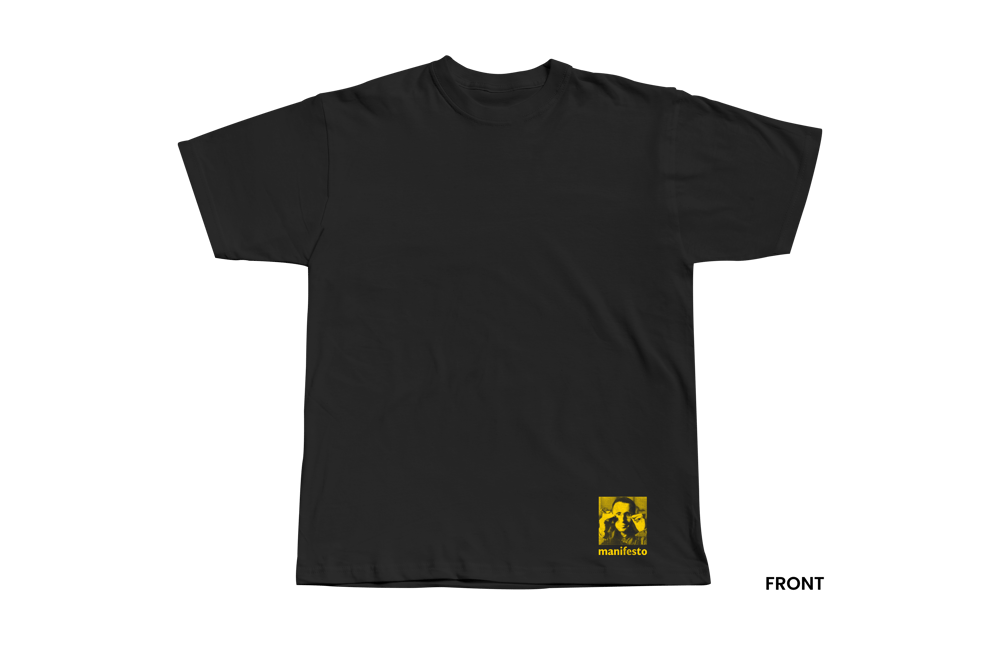 BRECHT T-Shirt, Black/Yellow