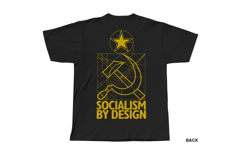 SOCIALISM BY DESIGN T-Shirt, Black/Yellow