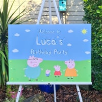 Peppa Pig Welcome Sign