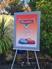 Cars Theme Welcome Sign