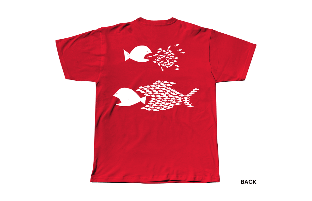 BITE BACK T-Shirt, Red/White