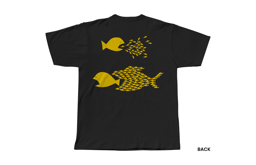 BITE BACK T-Shirt, Black/Yellow