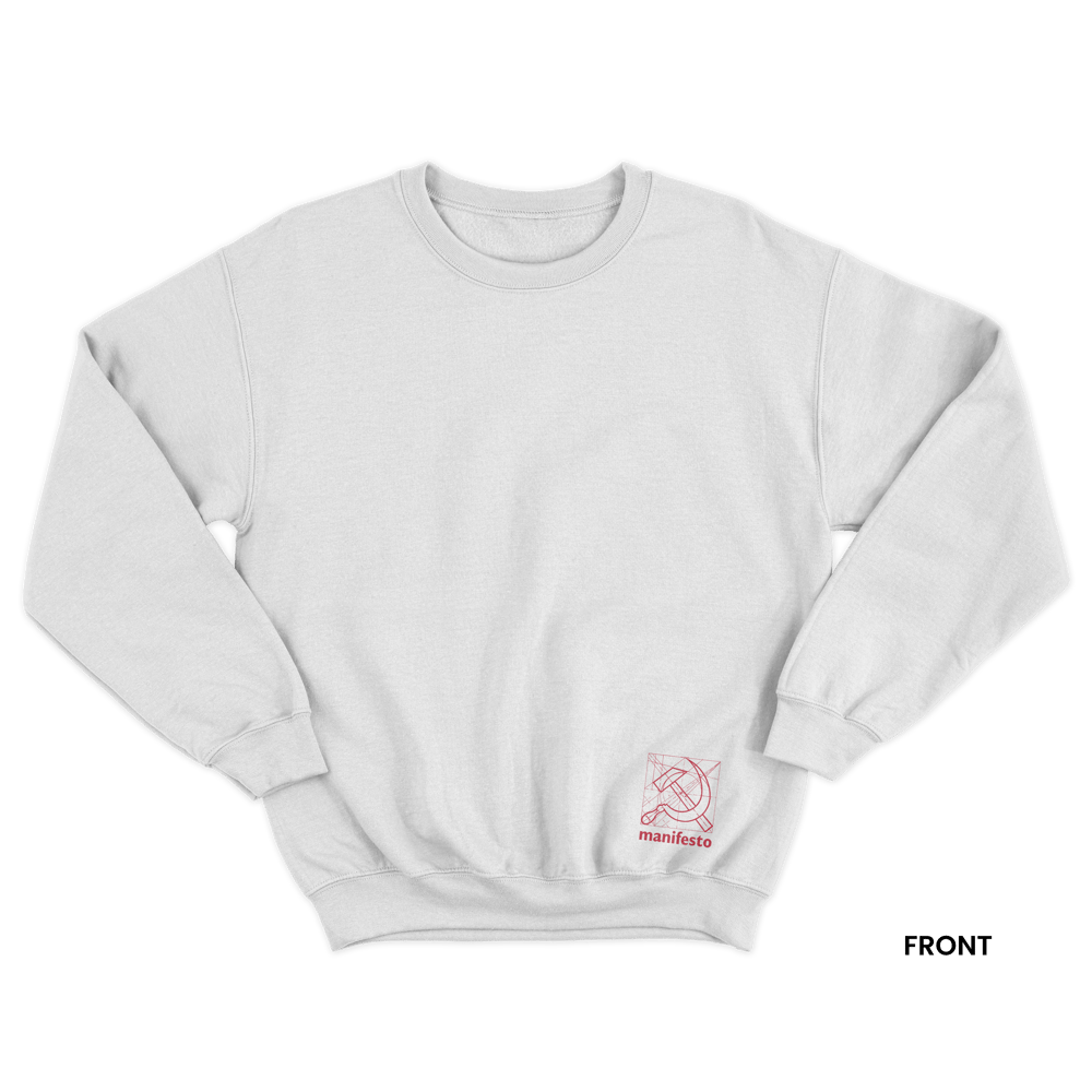 SOCIALISM BY DESIGN Sweatshirt, White/Red