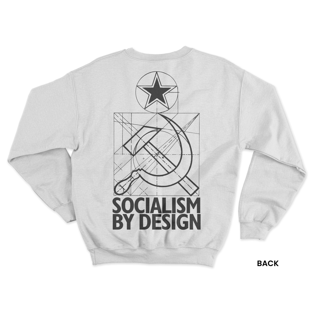 SOCIALISM BY DESIGN Sweatshirt, White/Black