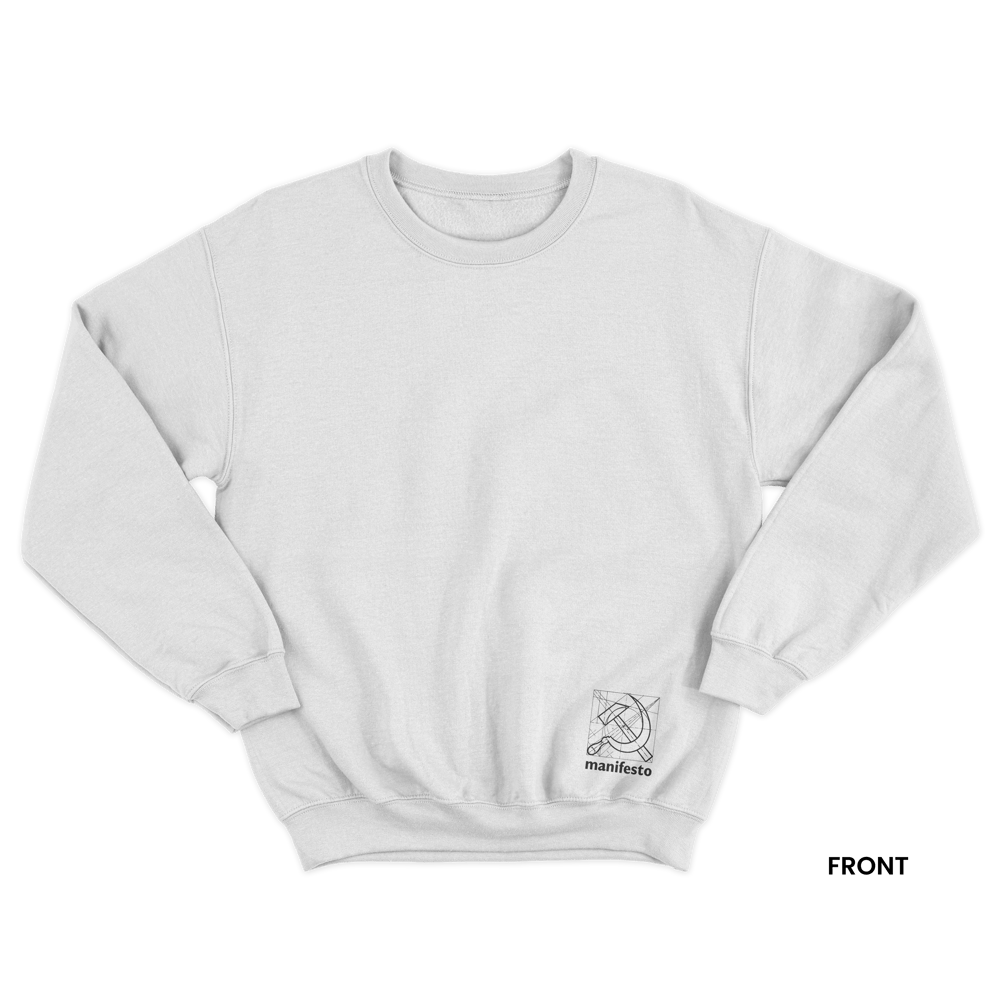 SOCIALISM BY DESIGN Sweatshirt, White/Black