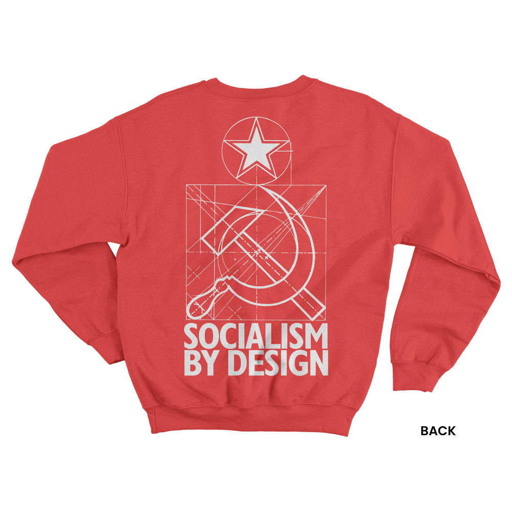 SOCIALISM BY DESIGN Sweatshirt, Red/White