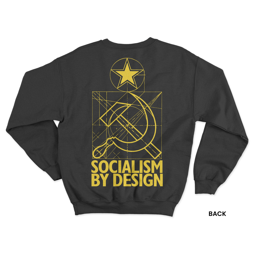 SOCIALISM BY DESIGN Sweatshirt, Black/Yellow