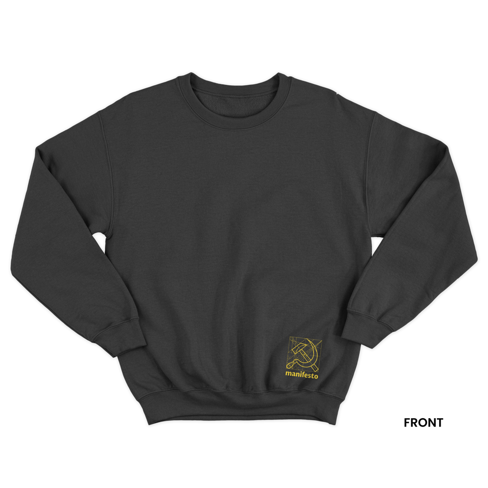 SOCIALISM BY DESIGN Sweatshirt, Black/Yellow