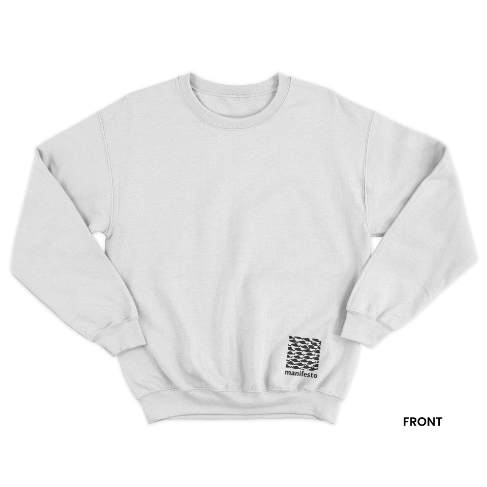 BITE BACK Sweatshirt, White/Black