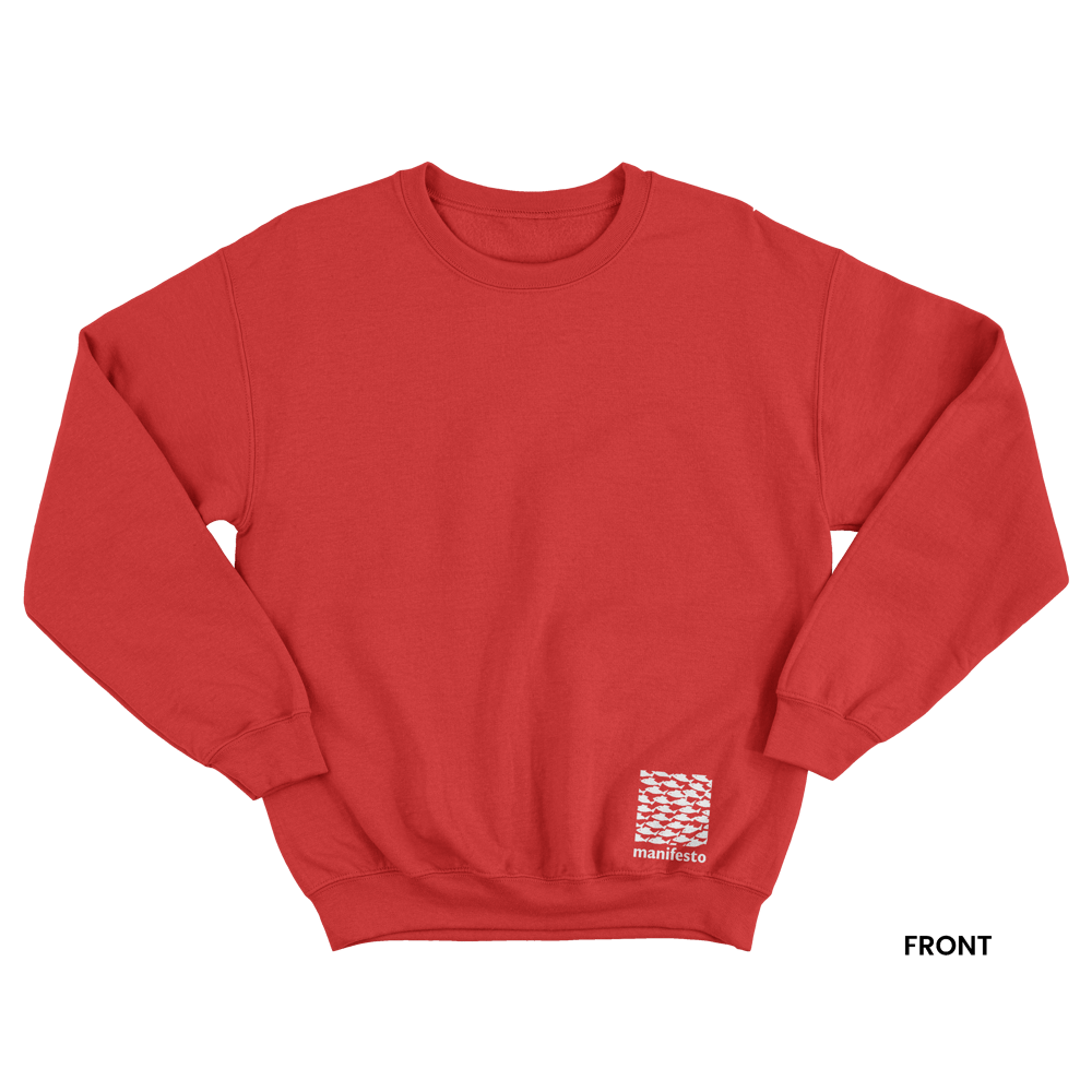 BITE BACK Sweatshirt, Red/White