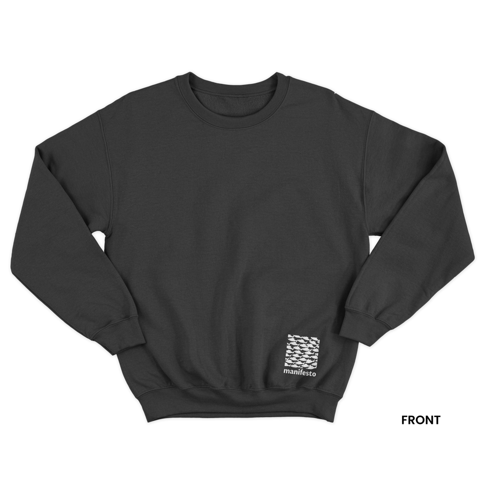 BITE BACK Sweatshirt, Black/White