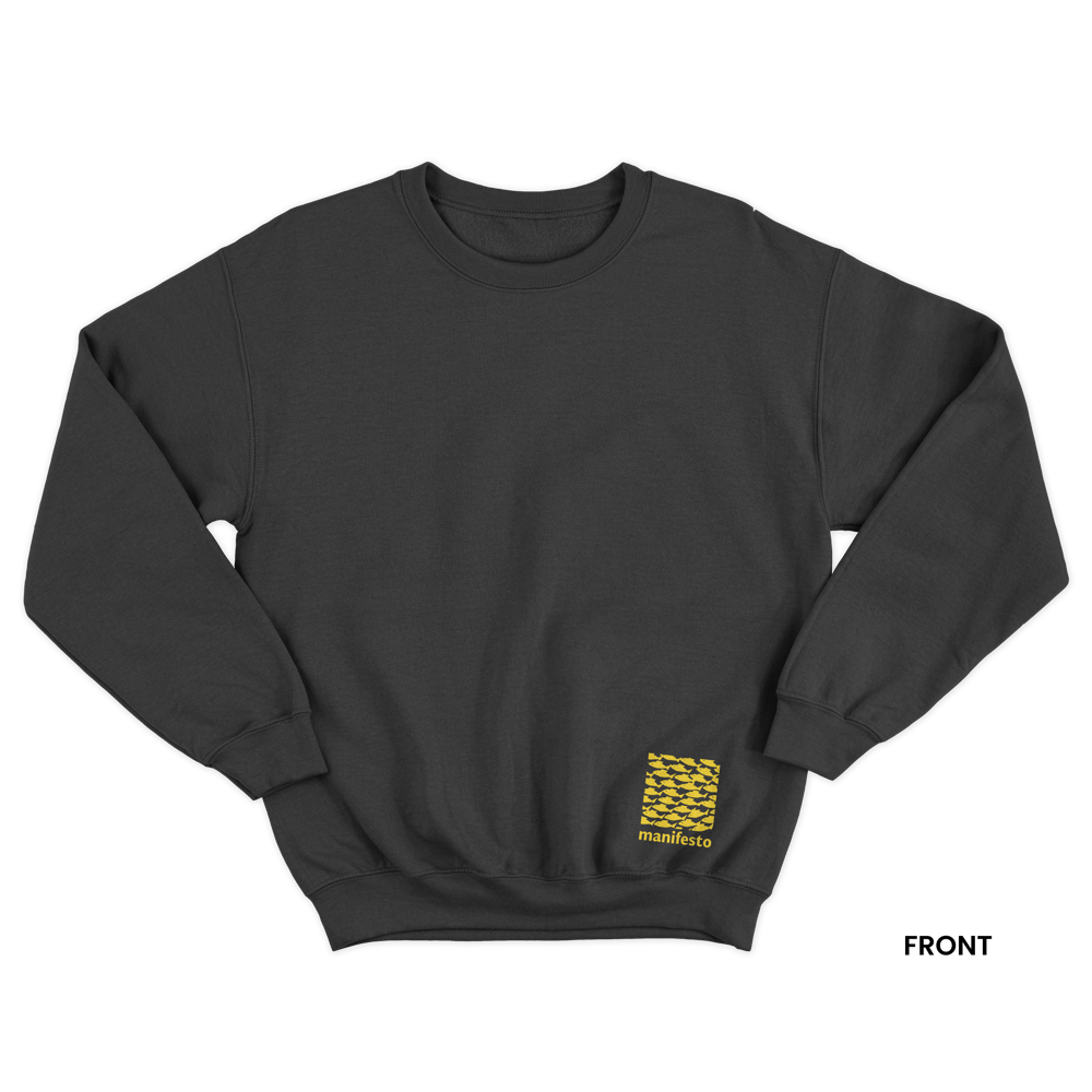 BITE BACK Sweatshirt, Black/Yellow