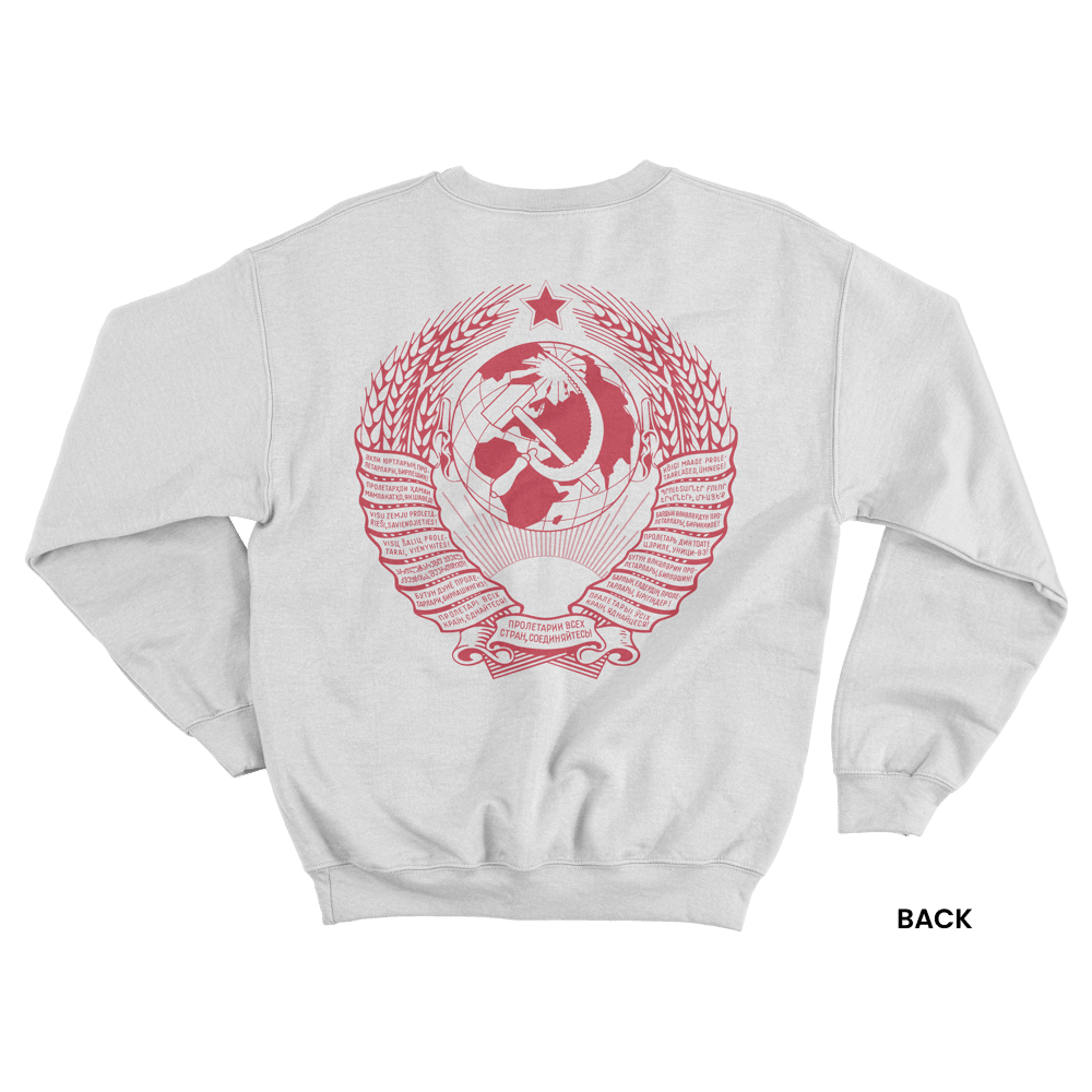 SOVIET COAT OF ARMS Sweatshirt, White/Red