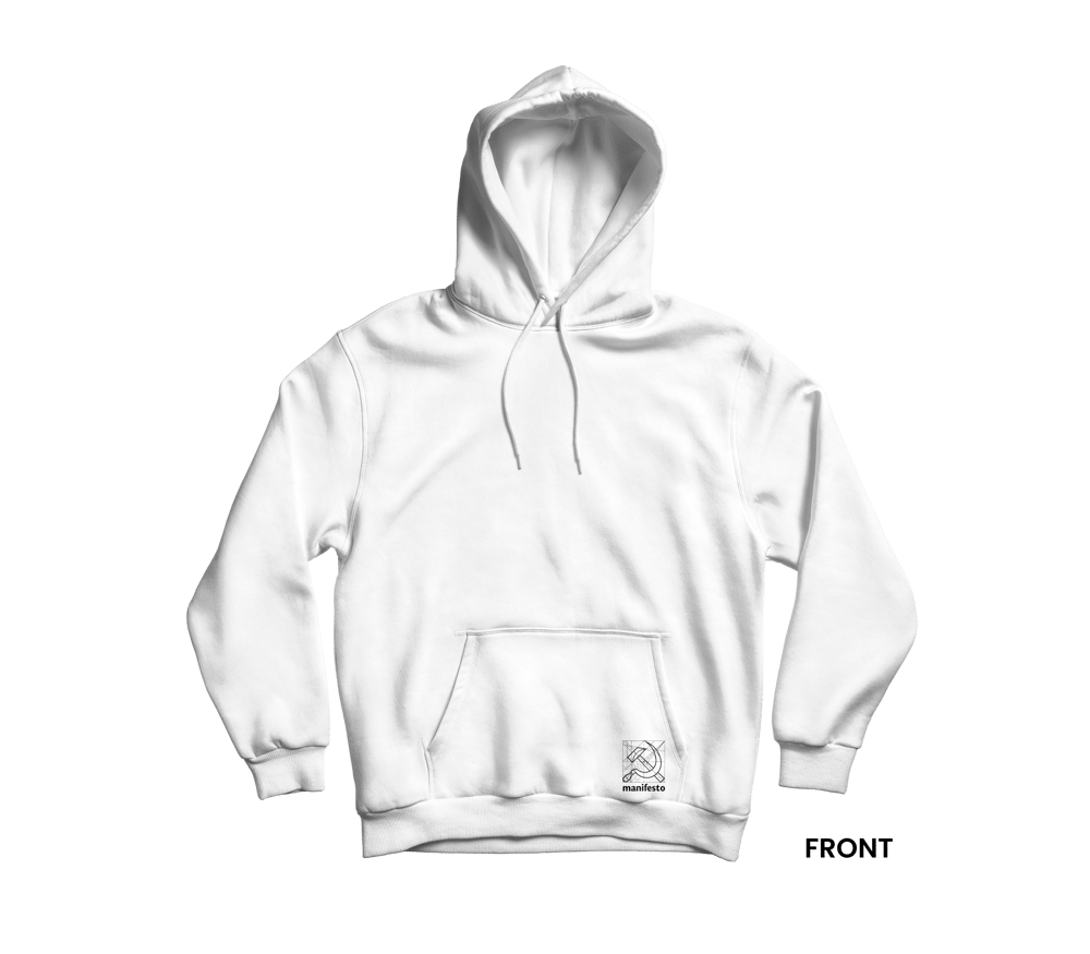 SOCIALISM BY DESIGN Hoodie, White/Black