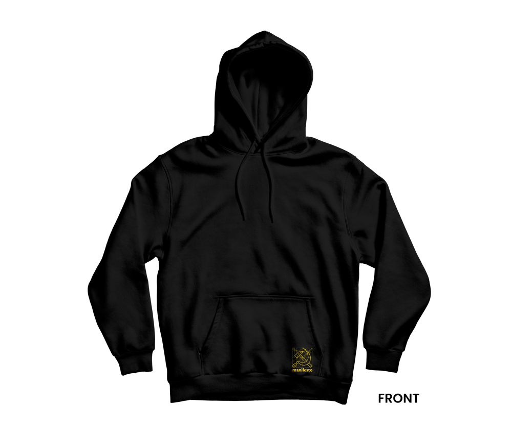SOCIALISM BY DESIGN Hoodie, Black/Yellow