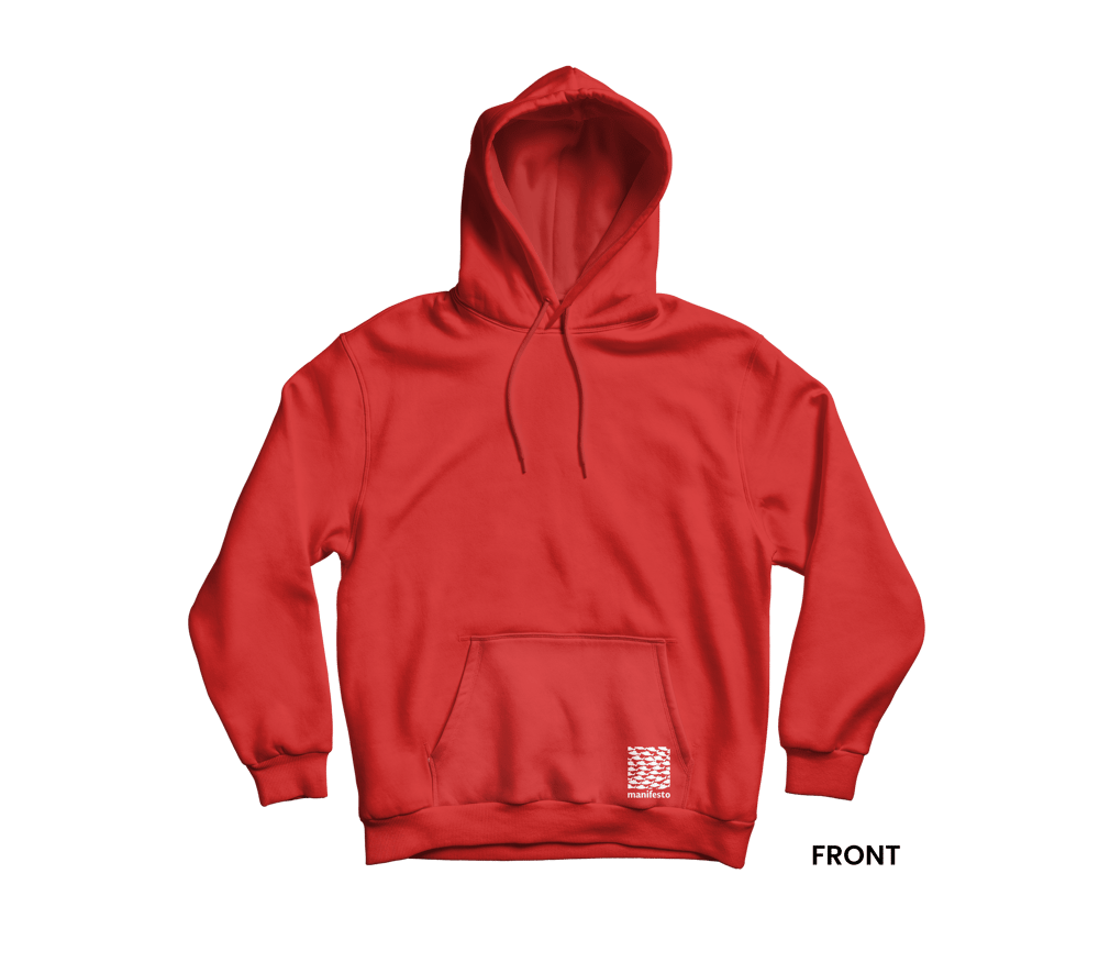 BITE BACK Hoodie, Red/White