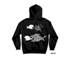 BITE BACK Hoodie, Black/White