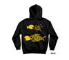 BITE BACK Hoodie, Black/Yellow
