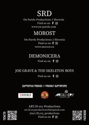 Image of SRD || MOROST || Demonicera || Joe Grave & The Skeleton Boys // 01.04.2023