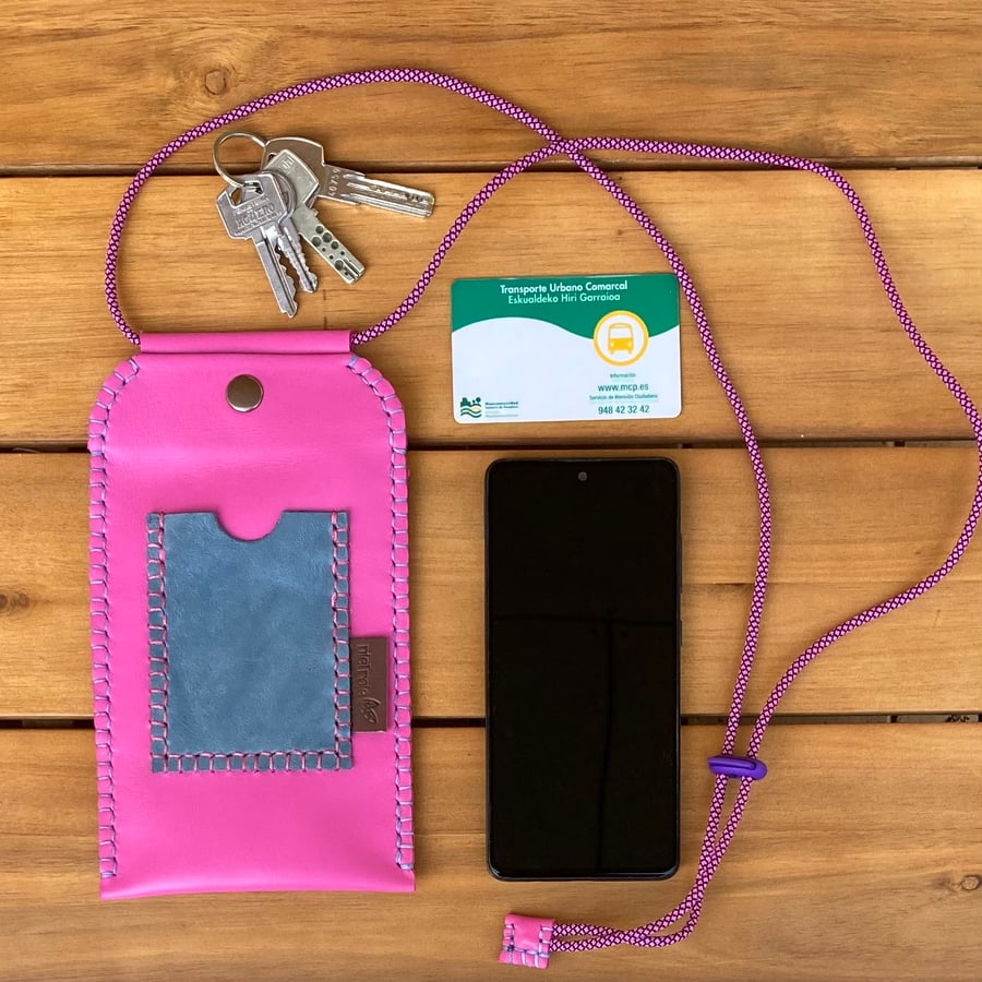 Image of Funda de móvil rosa y azul