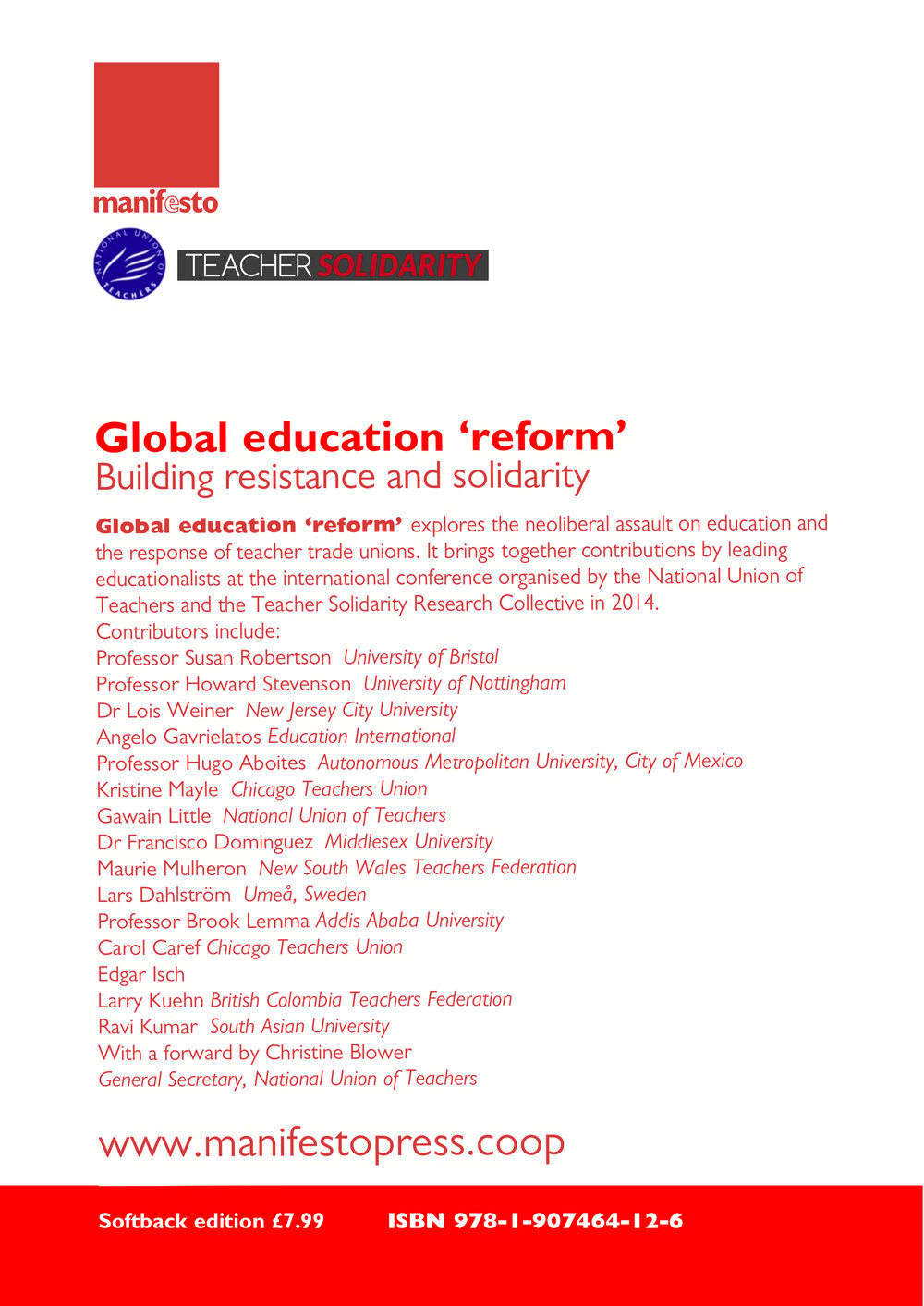 Global Education Reform: Building resistance and solidarity-Epub Version