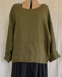 Image 1 of drop shoulder pullover blouse