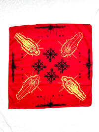 Image of burst of energy bandanna in red 