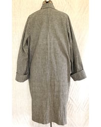 Image 2 of The Sibley Coat in vintage French linen/cotton check