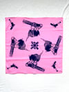 the cats got you covered bandanna in pink 