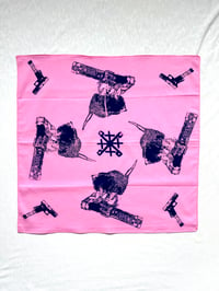 Image of the cats got you covered bandanna in pink 