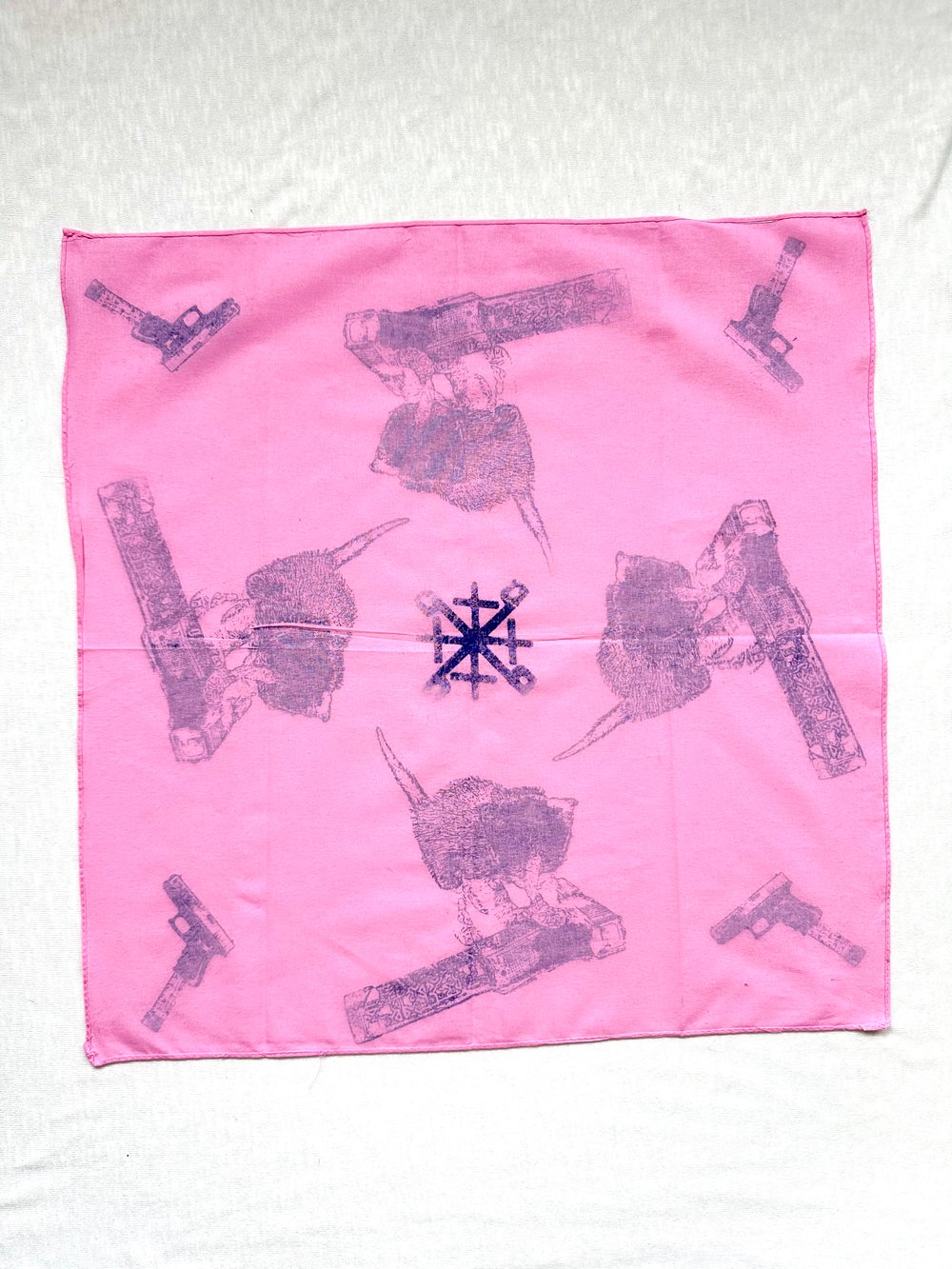the cats got you covered bandanna in pink 