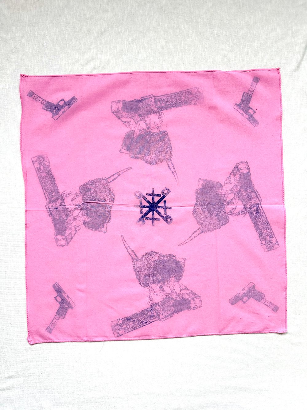 the cats got you covered bandanna in pink