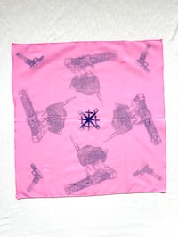Image of the cats got you covered bandanna in pink 