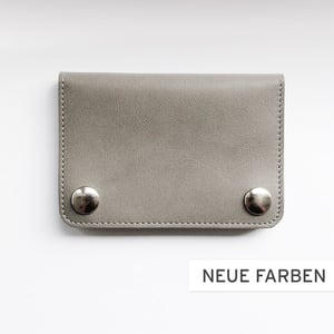 Image of Portemonnaie - Klassik - 2 Druckknöpfe - grau