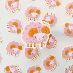 Image of Aries Zodiac Vinyl Sticker