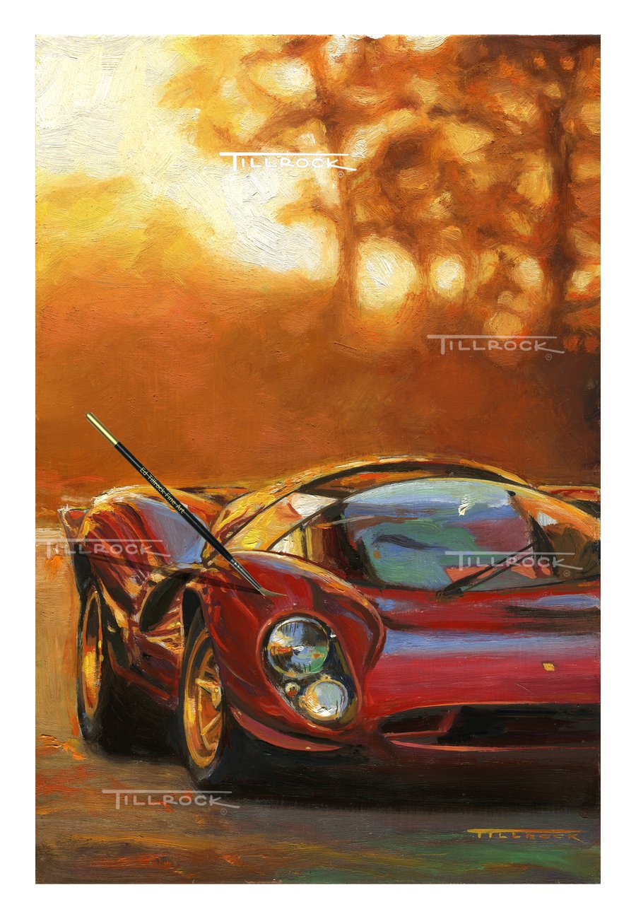 Image of "Dusk to Dawn" P4 330 Ferrari 17" x 24" Signed & Numbered Giclee' Prints