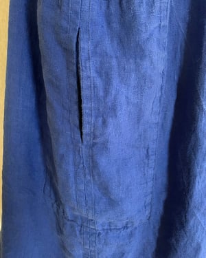 Image of Louise Smock in Cobalt linen