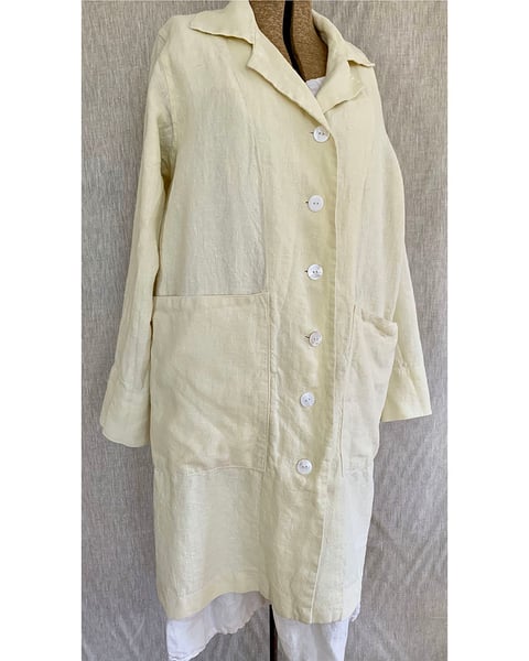 Image of The Sibley Coat in Butter linen